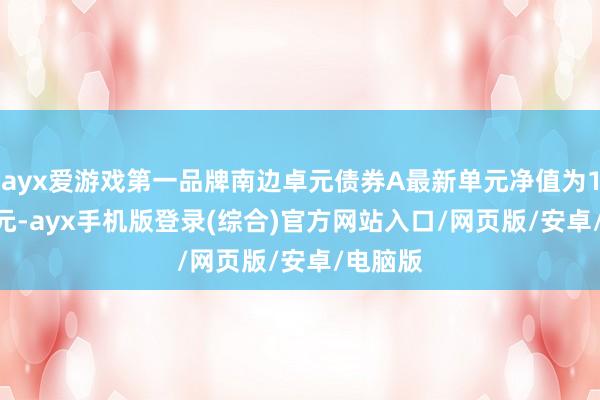 ayx爱游戏第一品牌南边卓元债券A最新单元净值为1.0794元-ayx手机版登录(综合)官方网站入口/网页版/安卓/电脑版