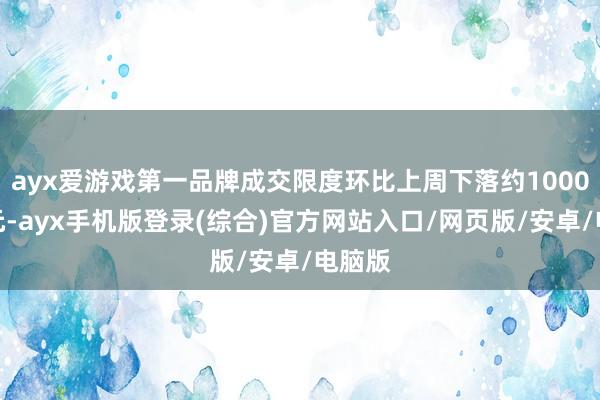 ayx爱游戏第一品牌成交限度环比上周下落约1000亿港元-ayx手机版登录(综合)官方网站入口/网页版/安卓/电脑版