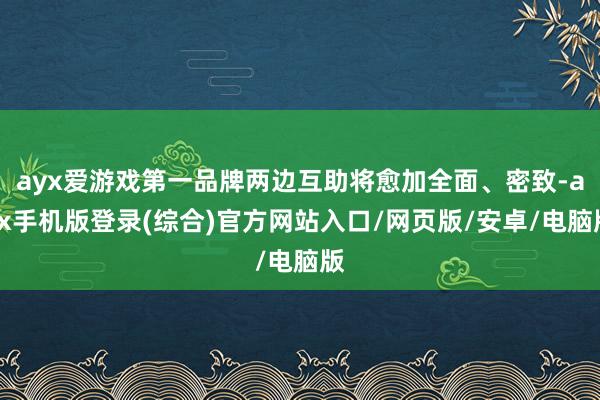 ayx爱游戏第一品牌两边互助将愈加全面、密致-ayx手机版登录(综合)官方网站入口/网页版/安卓/电脑版